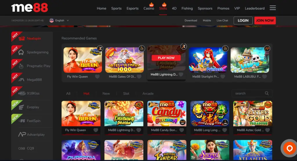 ME88 Casino Homepage